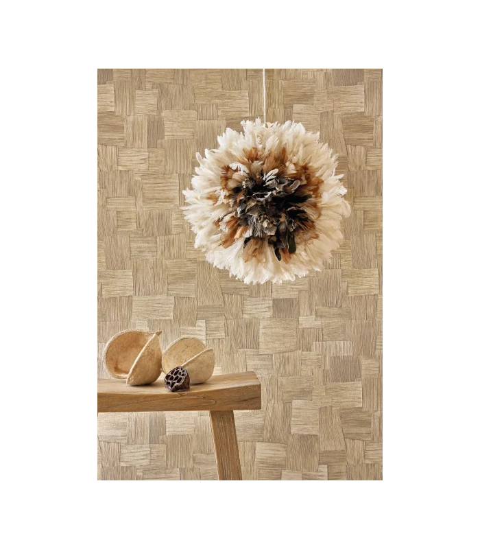 Papier peint DURA BEIGE RAPHIA - Collection Babylone - CASADECO - Ref. BBLN89741762