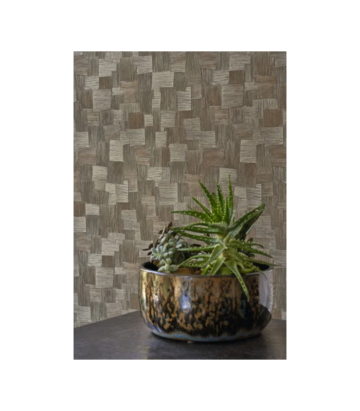 Papier peint DURA NOIR REGLISSE - Collection Babylone - CASADECO - Ref. BBLN89749711