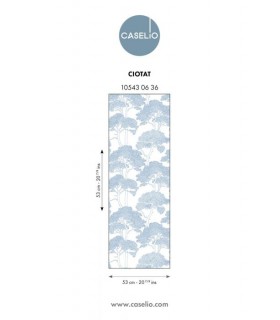 Papier Peint LA CIOTAT BLANC BLEU AZUR - Collection AZUR - CASELIO - Réf. AZU105430636