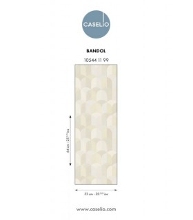 Papier Peint BANDOL BEIGE - Collection AZUR - CASELIO - Réf. AZU105441199