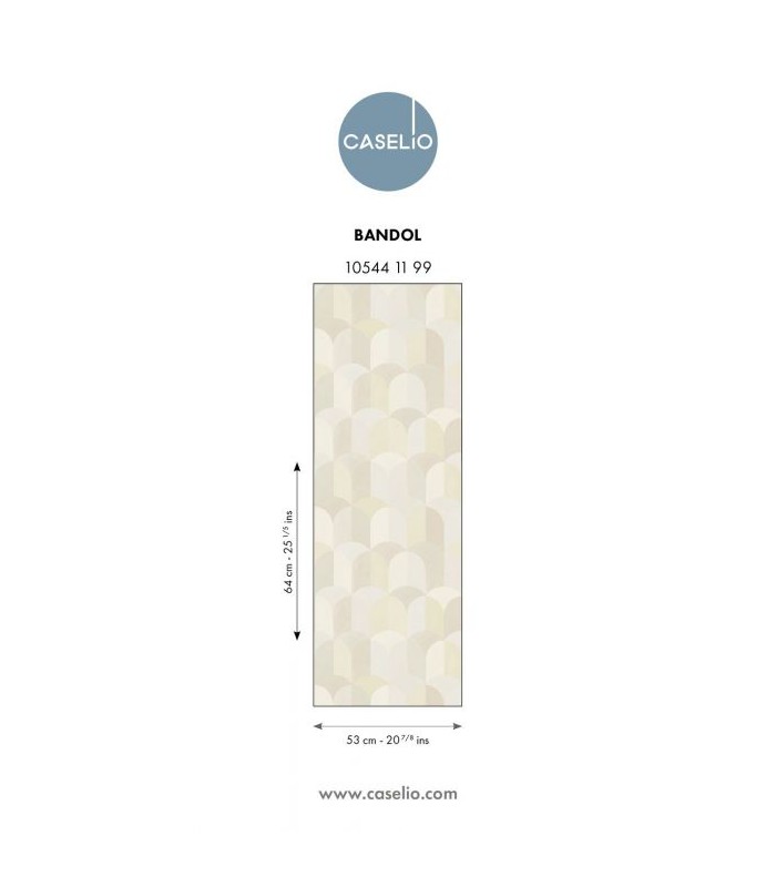Papier Peint BANDOL BEIGE - Collection AZUR - CASELIO - Réf. AZU105441199