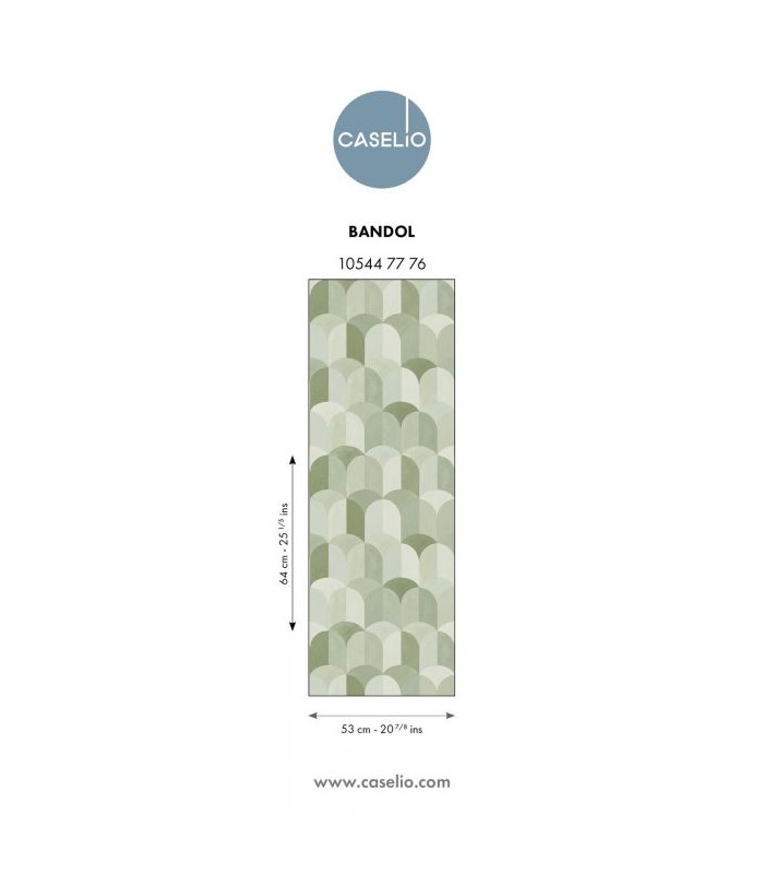 Papier Peint BANDOL VERT MOUSSE - Collection AZUR - CASELIO - Réf. AZU105447776