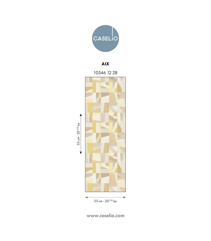 Papier Peint AIX BEIGE JAUNE - Collection AZUR - CASELIO - Réf. AZU105461228