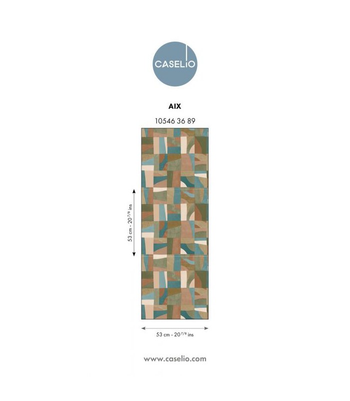 Papier Peint AIX TERRACOTA VERT - Collection AZUR - CASELIO - Réf. AZU105463689