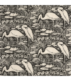 Papier peint EUPHRATE NOIR REGLISSE - Collection Babylone - CASADECO - Ref. BBLN89739270