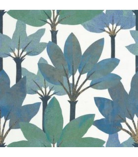 Papier peint BABEL BLEU MEDITERRANEE - Collection Babylone - CASADECO - Ref. BBLN89716801