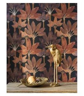 Papier peint BABEL ENCRE / ROUILLE - Collection Babylone - CASADECO - Ref. BBLN89718644