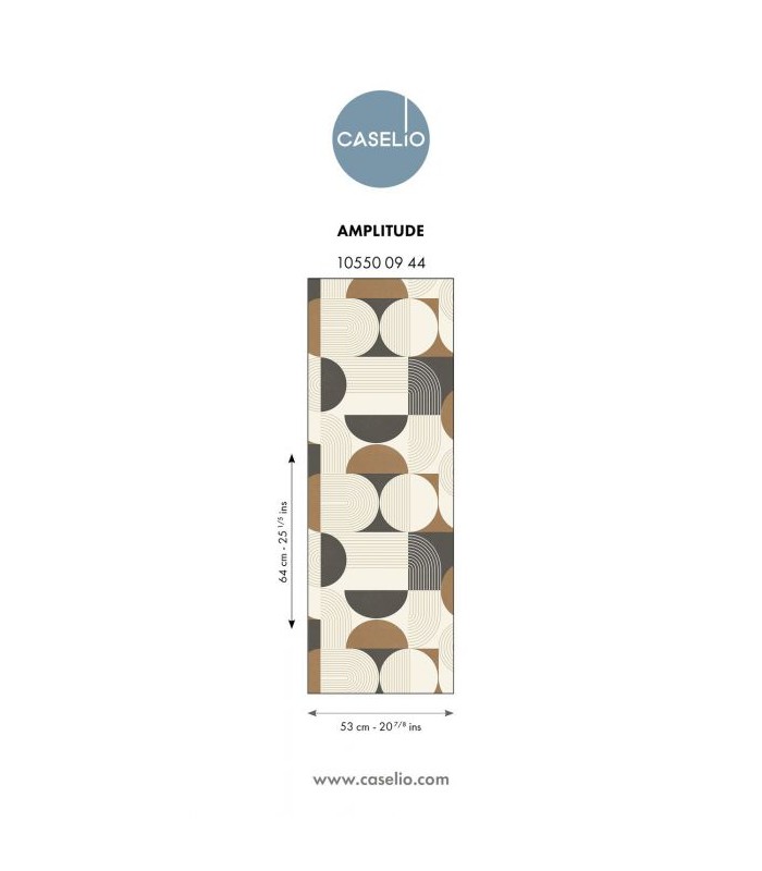 Papier Peint AMPLITUDE MARRON NOIR - Collection GRAPHIC - CASELIO - Réf. GPC105500944
