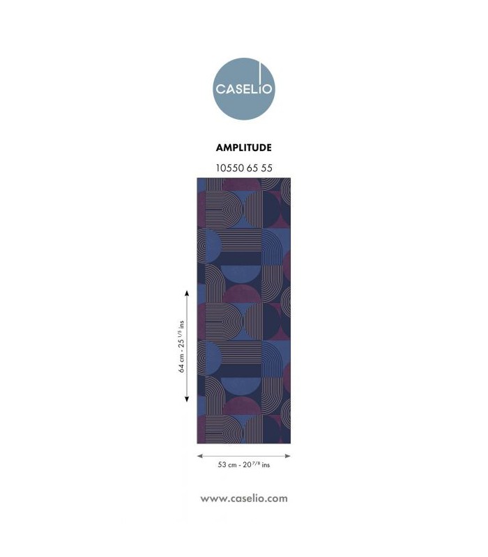 Papier Peint AMPLITUDE AUBERGINE - Collection GRAPHIC - CASELIO - Réf. GPC105506555