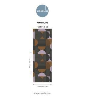 Papier Peint AMPLITUDE ORANGE MAUVE - Collection GRAPHIC - CASELIO - Réf. GPC105509566