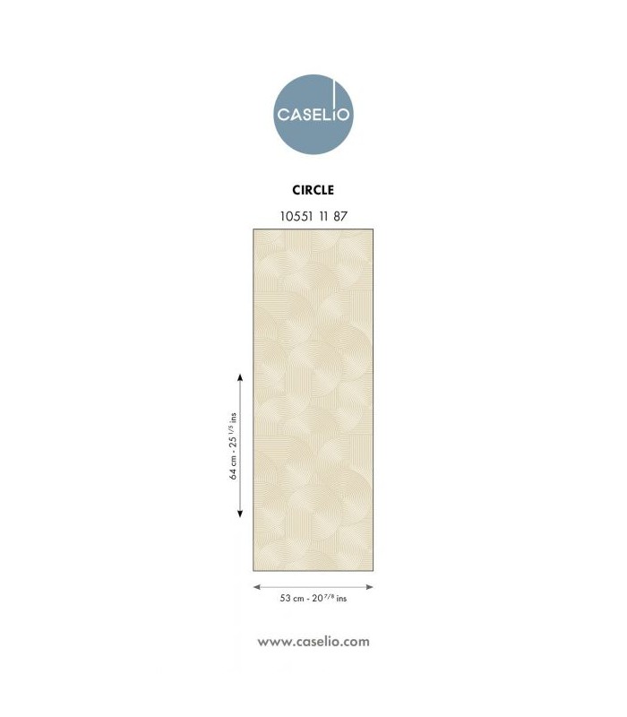 Papier Peint CIRCLE BEIGE - Collection GRAPHIC - CASELIO - Réf. GPC105511187