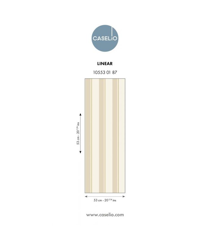 Papier Peint LINEAR BEIGE OR - Collection GRAPHIC - CASELIO - Réf. GPC105530187