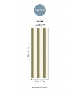 Papier Peint LINEAR VERT KAKI - Collection GRAPHIC - CASELIO - Réf. GPC105530753