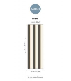 Papier Peint LINEAR NOIR CAMEL - Collection GRAPHIC - CASELIO - Réf. GPC105530941