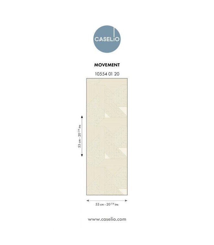 Papier Peint MOVEMENT BEIGE OR - Collection GRAPHIC - CASELIO - Réf. GPC105540120