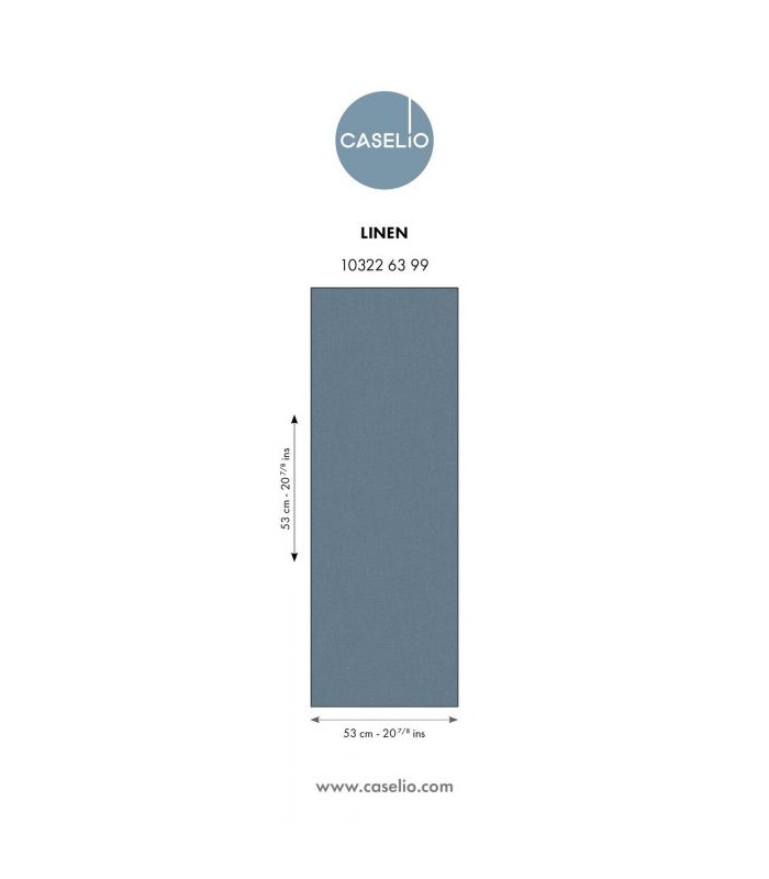 Papier Peint UNI MAT BLEU OURAGAN - Collection GRAPHIC - CASELIO - Réf. GPC103226399