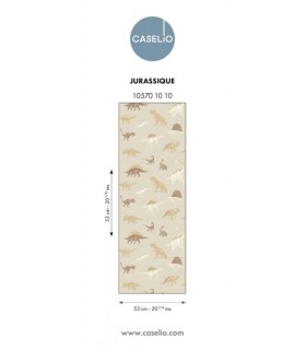Papier Peint JURASSIQUE BEIGE - Collection LES MINIS MONDES - CASELIO - Réf. MNM105701010