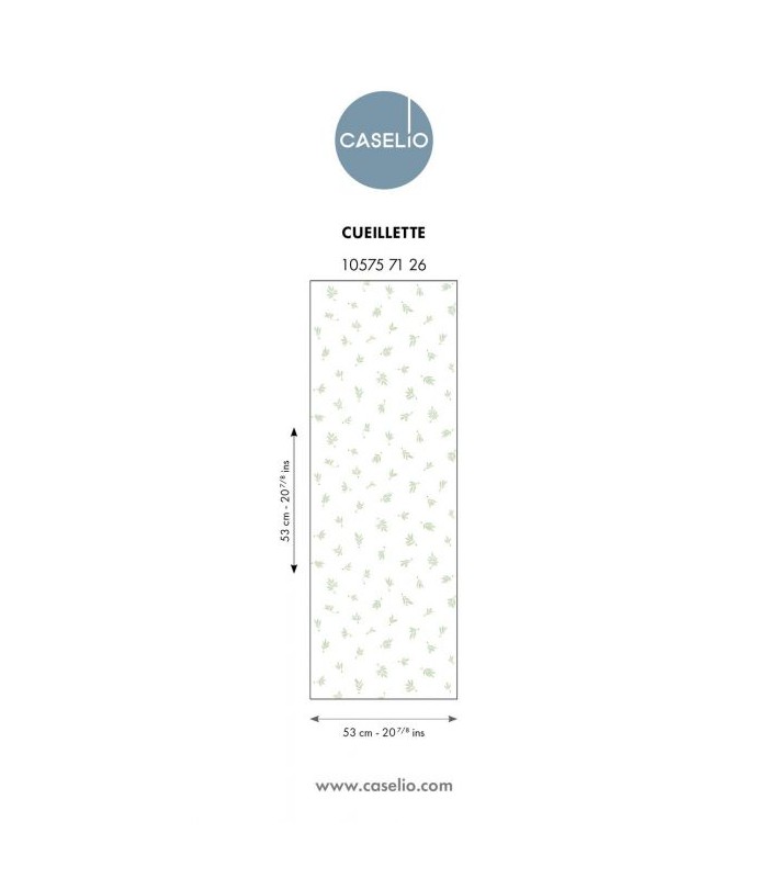 Papier Peint CUEILLETTE VERT D'EAU - Collection LES MINIS MONDES - CASELIO - Réf. MNM105757126