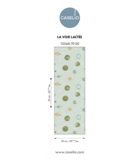 Papier Peint LA VOIE LACTEE VERT D'EAU - Collection LES MINIS MONDES - CASELIO - Réf. MNM105687000