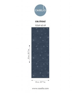 Papier Peint CIEL ETOILE BLEU NUIT PHOSPHORESECENT - Collection LES MINIS MONDES - CASELIO - Réf. MNM105696069