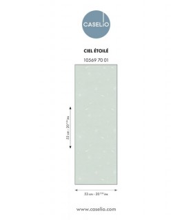 Papier Peint CIEL ETOILE VERT D'EAU PHOSPHORESECENT - Collection LES MINIS MONDES - CASELIO - Réf. MNM105697001