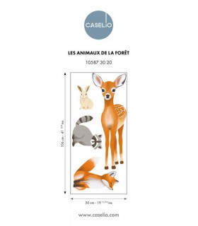 Papier Peint DECOR PRE ENCOLLE ANIMAUX DE LA FORET MARRON - Collection LES MINIS MONDES - CASELIO - Réf. MNM105873020