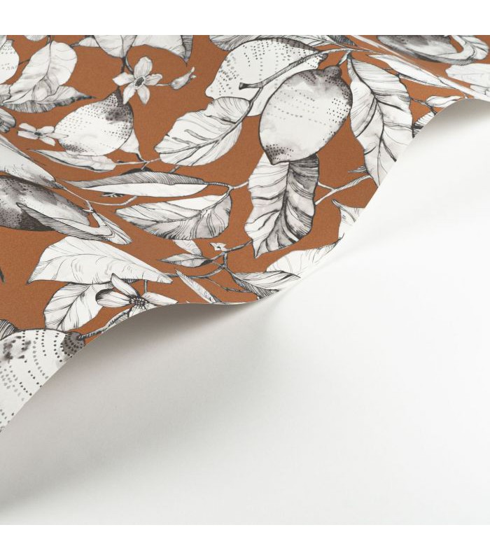 Papier Peint LEMON TREE TERRE DE SIENNE - Collection SOLIFLORE - CASADECO - Réf. SOLI200273404