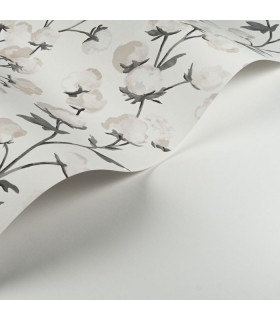 Papier Peint COTTON FLOWER FUSAIN - Collection SOLIFLORE - CASADECO - Réf. SOLI200290909