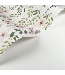 Papier Peint WISTERIA VIOLET / VERT GAZON - Collection SOLIFLORE - CASADECO - Réf. SOLI200305665