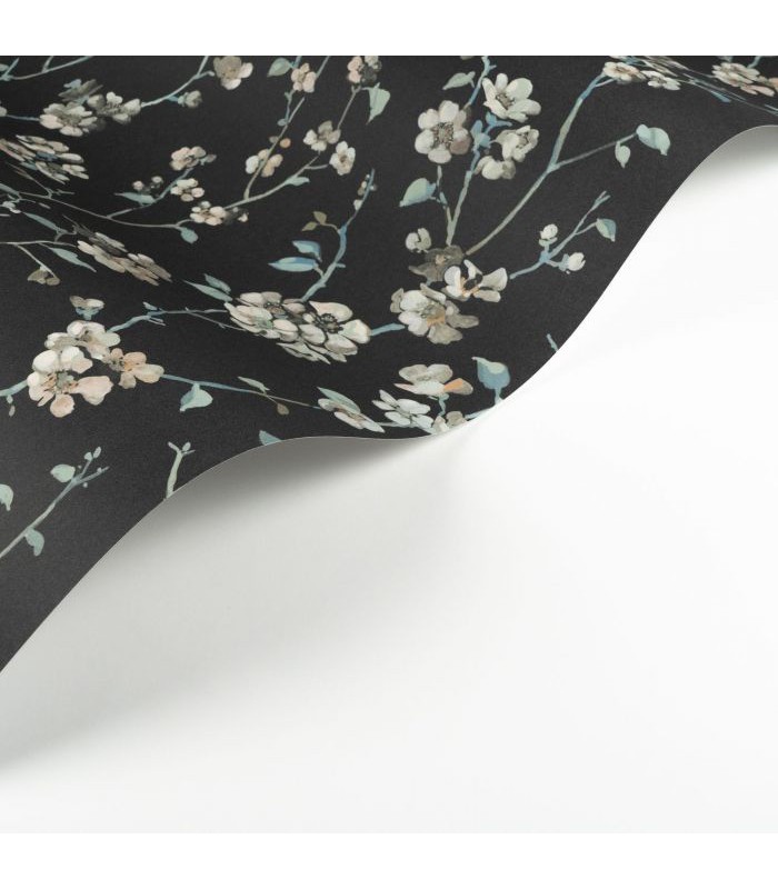 Papier Peint APPLE BLOSSOM ARDOISE - Collection SOLIFLORE - CASADECO - Réf. SOLI200329505