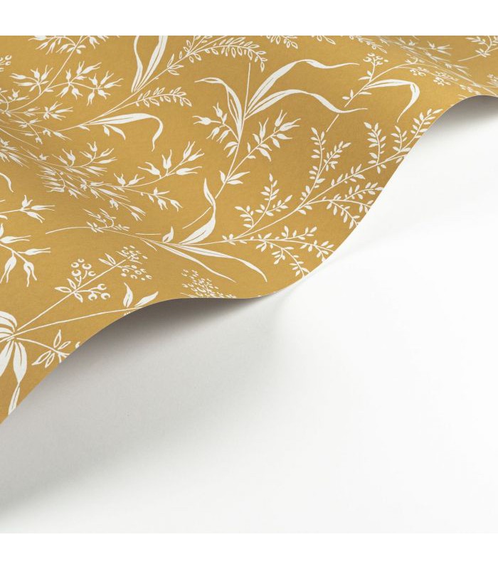 Papier Peint GRASS FIELD JAUNE OCRE - Collection SOLIFLORE - CASADECO - Réf. SOLI200282442