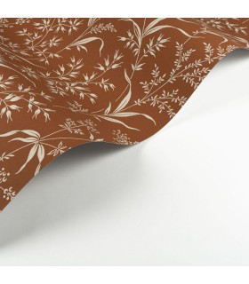 Papier Peint GRASS FIELD TERRE DE SIENNE - Collection SOLIFLORE - CASADECO - Réf. SOLI200283434