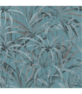 Papier Peint Vinyle Grainé sur Intissé Motif Palmier Bleu – Erismann - réf. 10213-18