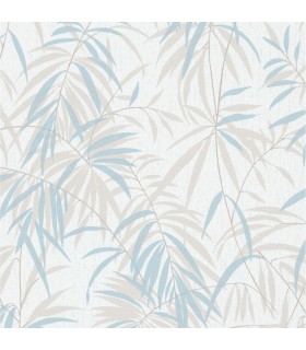 Papier Peint Vinyle Expansé sur Intissé Motif Bambou Bleu – Erismann - réf. 10067-18