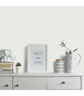 ERISMANN Papier Peint Vinyle Grainé sur Intissé Blanc Craie réf. 10108-01