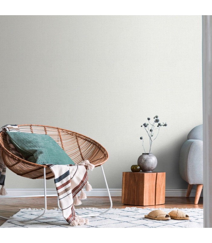 ERISMANN Papier Peint Vinyle Grainé sur Intissé Tweed Blanc réf. 10099-01