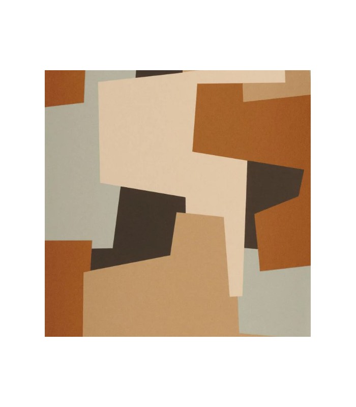 Papier Peint GRAPHIC GAME TERRE DE SIENNE - Collection COLOR GAME - CASADECO - Réf. GAME200603223