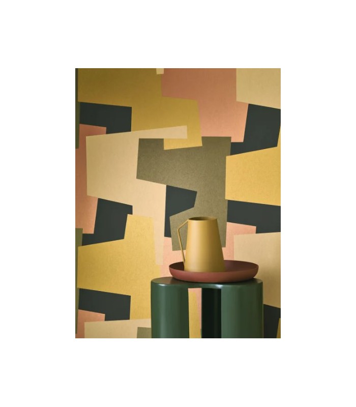 Papier Peint GRAPHIC GAME KAKI - Collection COLOR GAME - CASADECO - Réf. GAME200607337