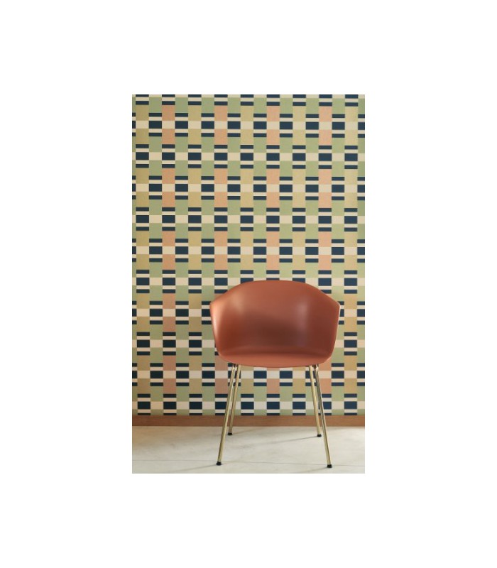 Papier Peint CHESS GAME VERT / OCRE - Collection COLOR GAME - CASADECO - Réf. GAME200627202