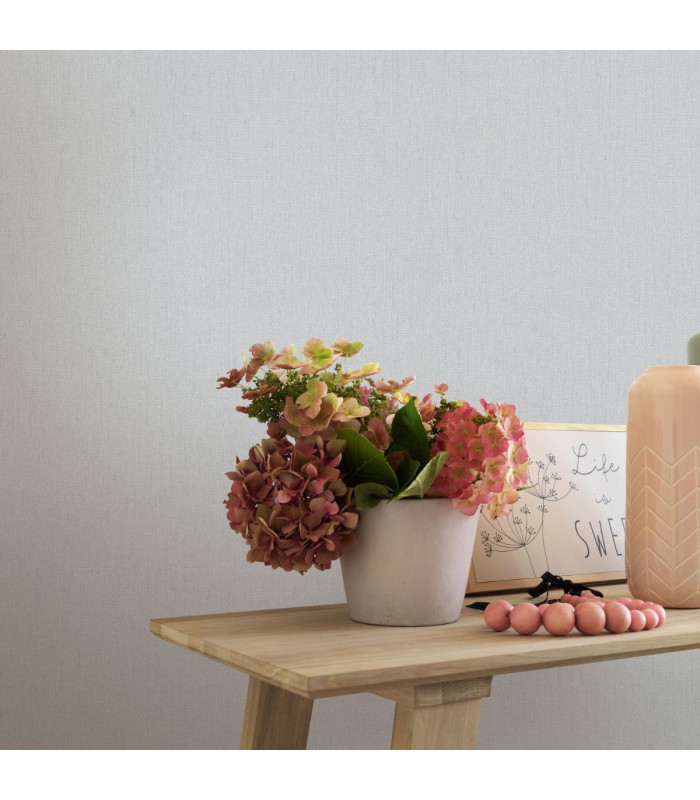 ERISMANN Papier Peint Vinyle Expansé sur Intissé Coton Piqué Gris Clair réf. 10072-31