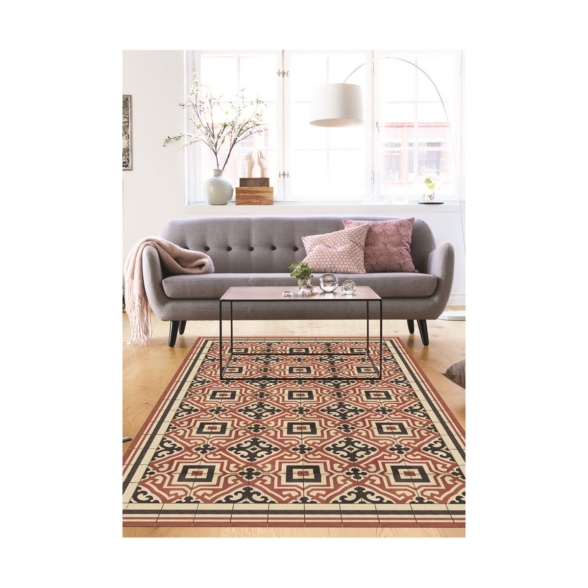 NOVOFLOOR Tapis  vinyle  Ludwig Crimson 60x100 cm 