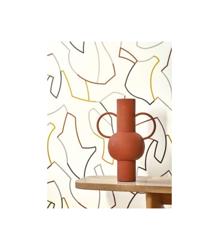 Papier Peint MAZE GAME OCRE - Collection COLOR GAME - CASADECO - Réf. GAME200611212