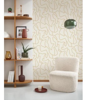 Papier Peint MAZE GAME OLIVE - Collection COLOR GAME - CASADECO - Réf. GAME200617070