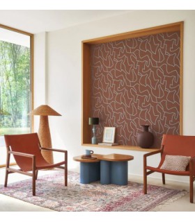 Papier Peint MAZE GAME BORDEAUX - Collection COLOR GAME - CASADECO - Réf. GAME200618606