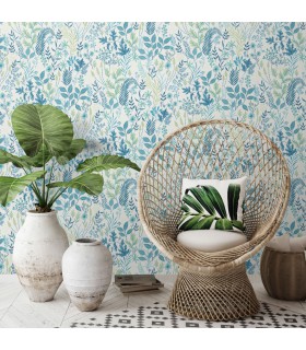 Papier peint vinyle grainé sur intissé motif herbier Erismann 10143-43