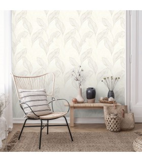 Papier Peint Vinyle Expansé sur Intissé Motif Calla Beige – Erismann - réf. 10282-02