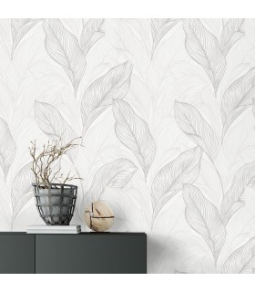 Papier Peint Vinyle Expansé sur Intissé Motif Calla Gris – Erismann - réf. 10282-31