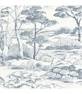 Papier Peint LITTORAL BLEU ORAGE - Collection SENTIERS DES DUNES - CASADECO - Réf. SENT200937297