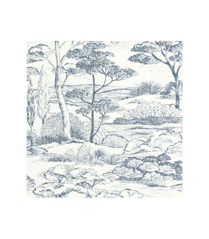 Papier Peint LITTORAL BLEU ORAGE - Collection SENTIERS DES DUNES - CASADECO - Réf. SENT200937297