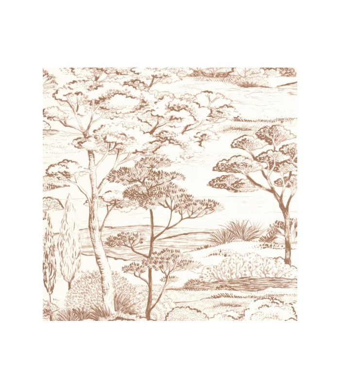 Papier Peint LITTORAL TERRACOTTA - Collection SENTIERS DES DUNES - CASADECO - Réf. SENT200938242